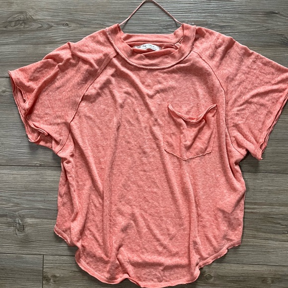 We The Free Kyoto Oversized Tee Coral Women’s Small - Picture 3 of 10